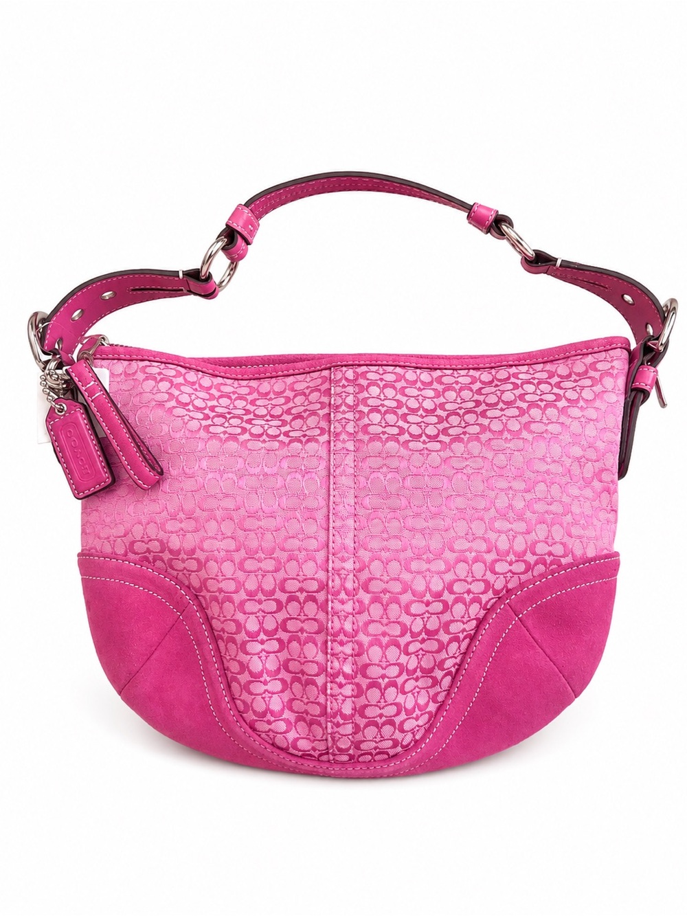 NWT Rare Signature Pink Coach Mini Soho Hobo Bag 1460